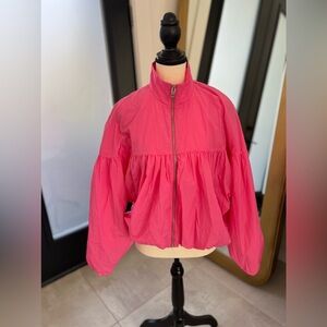 Stylish pink windbreaker